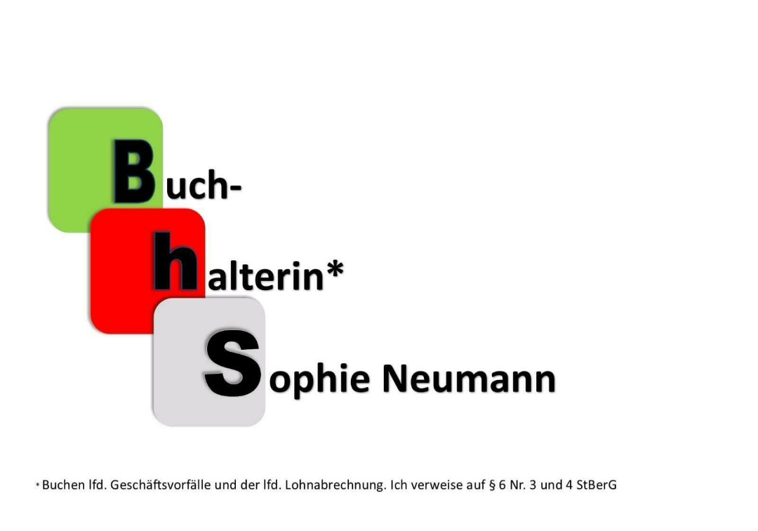 Buchhalterin* Sophie Neumann Sophie Neumann